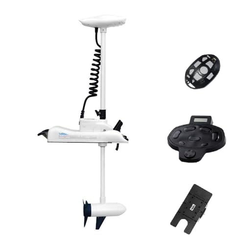 AQUOS Haswing White Cayman 24V 80lbs 48inch Bow Mount Electric Trolling Motor Lightweight, Variable...