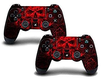 Elton PS4 Controller Designer 3M Skin for Sony PlayStation 4 DualShock Wireless Controller - standard, red, black, Skin for One Controller Only