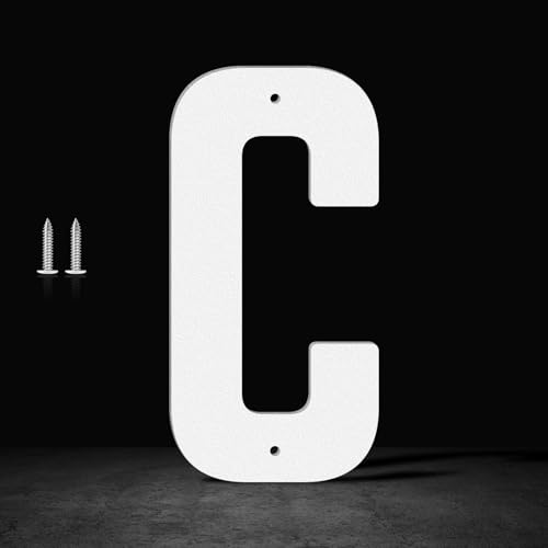 White Modern Address Numbers, Outdoor Mailbox Numbers, Metal House Numbers and Letters, for House, Office, Apartment, Farms, Garages Decoration Signs(5" C)