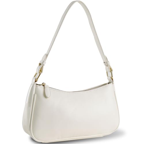 Image of Shoulder Bags for Women Leather Hobo Sling Tote Handbag Retro Clutch Purse with 2 Removable Straps and Zipper Closure