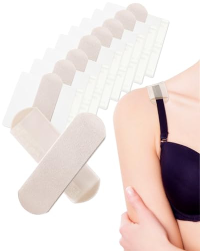 Bra Strap Cushion Summer-Thin Disposable Comfort Shoulder Pads | Relieve Dents & Chafing from Tight Bra Straps (Skin 10P)