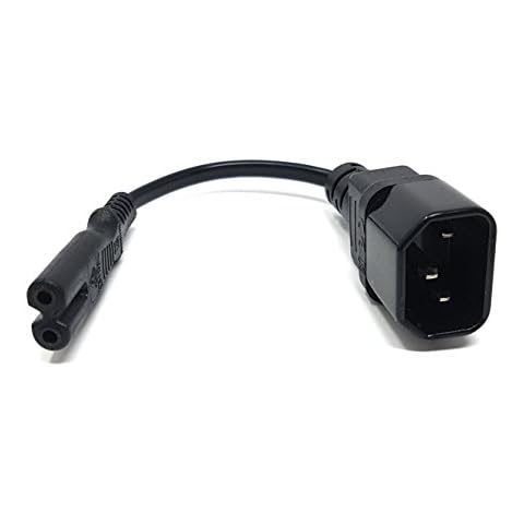 MainCore 15cm Short IEC C14 (kettle) 3 pin Male Plug to Figure 8 C7 Plug Cable Power Lead Socket to Plug Adapter, Converter, Extension, Extender, Cord Male to Female Cover