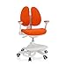 Produktbild hjh OFFICE 736419 Kinder Schreibtischstuhl Kid Wing Stoff Kinderschreibtischstuhl mit Fußablage, Armlehnen klappbar, Orange/Weiß
