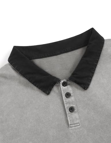 Aelfric Eden Mens Oversized Washed Polo T Shirts Heavyweight Vintage Cotton Tees Short Sleeve Tops Unisex4