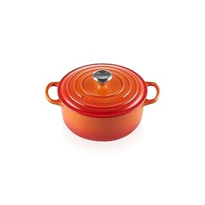 Le Creuset Signature Cast Iron Round Casserole, 20 cm – Volcanic