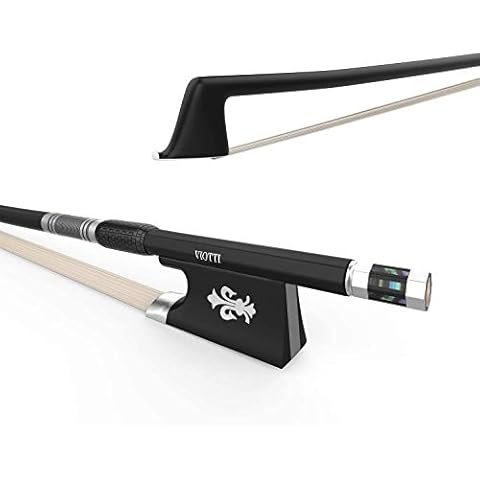 Viotti Carbon Fiber Violin Bow, Hand Crafted by Professional Violin & Bow Makers, Strong, Stiff & Well Balanced, Made with Mongolian Horse Hair, For Violinists & Fiddlers of All Skill Levels Cover
