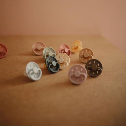 Image of FRIGG Natural Rubber Baby Pacifier 4-Pack Crystal Sparkle | Made in Denmark | BPA-Free (0-6 Months)