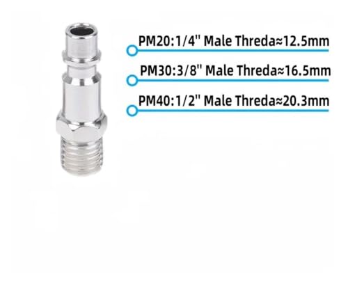 Conector de acoplamiento PM20 PM30 PM40 estándar para compresor de aire 3