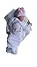Theposhlayette Newborn Baby Girl Coming Home Outfit Personalized Layette Gown with Beanie Baby Girl Shower Gifts (White/Pink) (0 to 3 Months)