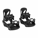 Fixation Snowboard Réglable Rapide Adulte   Système de Dégagement Rapide, Ajustable Taille Pied, Noir