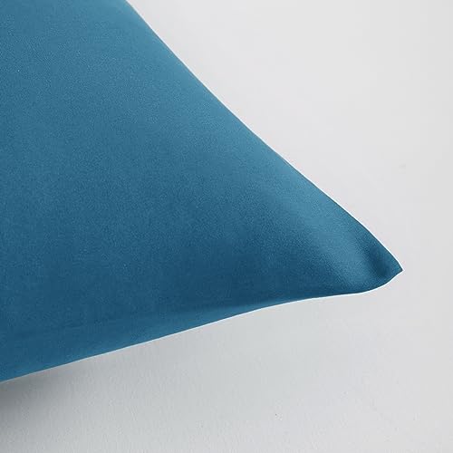 FLXXIE Microfiber Pillow Cases Standard Size, Soft Pillowcases with Envelope Closure, Wrinkle, Stain Resistant Pillow Covers, 20x26, Teal