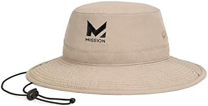 MISSION Cooling Bucket Hat- UPF 50, 3” Wide Brim, Cools When Wet- Khaki