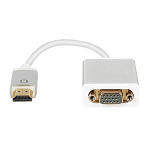 Selcouthlie to Vga Cable, Portable with Audio Power Supply to Vga Convex Head Converter Suitable for Monitors