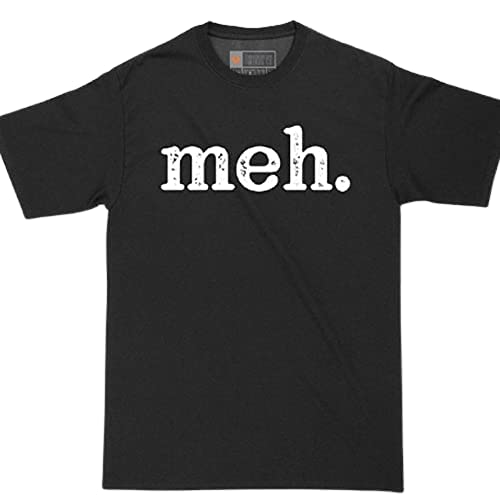PdlPrintUnisex Regular Fit Meh Funny Graphic Printed T-Shirt, Sarcasm Birthday Gift Funny T-Shirt