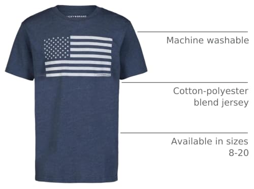 Image of Lucky Brand Boys' Short Sleeve Graphic Crew Neck T-Shirt, Soft, Comfortable, Relaxed Fit
