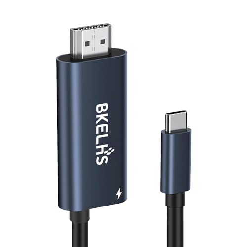 USB C to HDMI Cable 2 in 1 Steam Deck Adapter 4K 60Hz HDMI 100W Charging Port, Monitor TV Connector Cable USB C Dock for Steam Deck OLED/ROG Xbox...