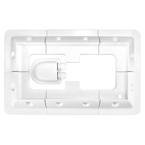 QWORK® Solarpanel Montagehalterungen, Bohrfreie Solarplatten Halterung, für Wohnmobile, Wohnmobile, Dächer, Weiß, 7PC