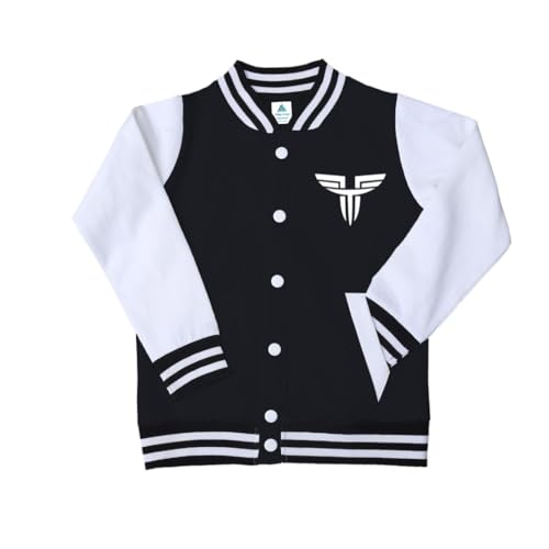 Image of Fabywings Kids Boys Super Printed Black Varsity Jacket with Button