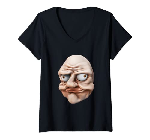 Womens Trollge, Trollface Funny Troll Face, Rage Comic, Dank Meme V-Neck T-Shirt