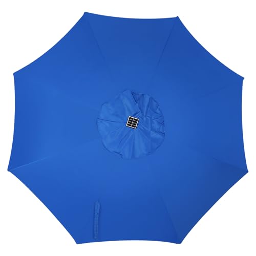 Image of Blissun 9 ft Solar Umbrella, Patio Umbrella with 32 LED Lights, Table Market Umbrella, Outdoor Umbrella for Garden, Deck, Backyard, Royal Blue