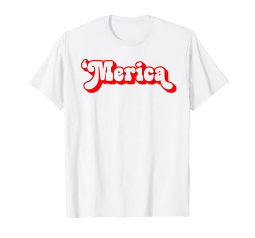 'Merica Vintage Independence Day Fourth of July Retro Camiseta