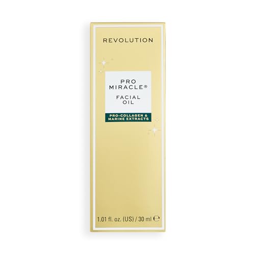 Image of Revolution Pro Miracle Vegan Pro-Collagen Face Oil, 1.01 oz | Scented with Essential Oils, Non-Greasy, Nourishes Skin, Vegan & Cruelty-Free