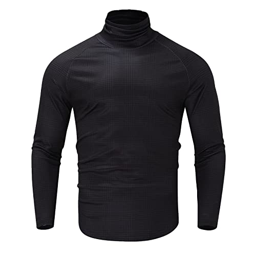 Ymosrh Men's Casual Long Sleeve Lightweight Sweaters Turtleneck Fall Winter Pullover Tops Fashion Sweater, M-4XL3