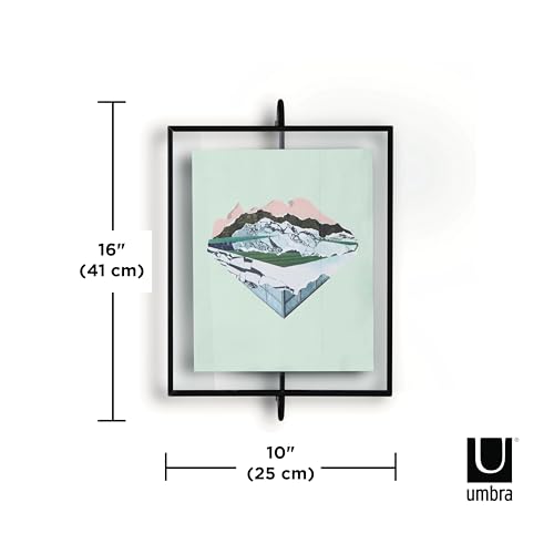 Umbra Phantom Wall Picture Frame, 8 x 10, Floating Frame, Black