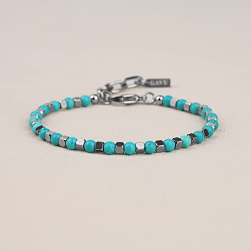 GAVU Italian Men’s Beaded Bracelet, Crystal Bracelet for Men 4mm4