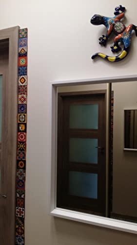 Cerames Mexikanische Keramische Fliesen Salazar - 120 dekorative mexikanische mosaik fliesen für Badezimmer, Küche, Dusche, Treppen, Küchenrückwand | Keramikmosaikfliesen 5x5 cm