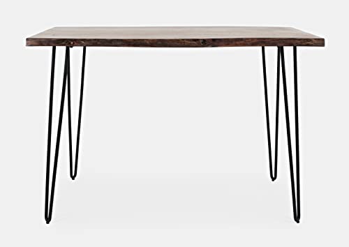 Jofran Natures Edge 52 Farmhouse Dining Table - Solid Wood Counter Height Dining Table for Modern Homes, Chestnut