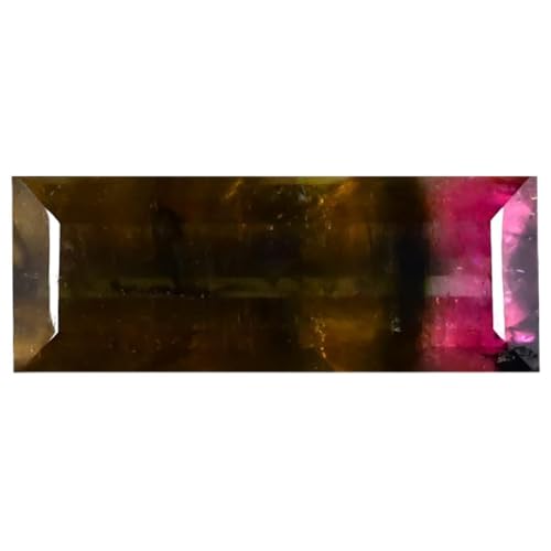 Tourmaline pastèque naturelle octogone, cadeau d'exception pour anniversaire