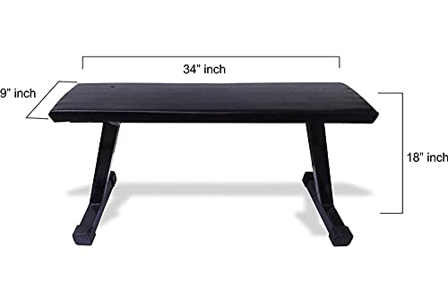 Image of 280 Kg Weight Capacity Flat Gym Bench Home Workout Multipurpose Exercise Bench Press Weight Strength Training Full Body Workout