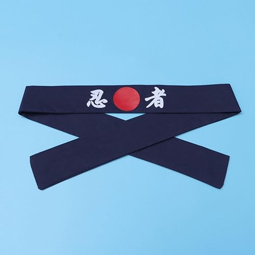 minkissy Ninja Headscarf 2Pcs Cotton Breathable Japanese Style Headbands 39 Inch for Cooking Yoga Running and Sports Hair Styling Accessory - Image 2