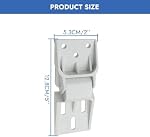 Durable Freezer Plastic Hinges 2 Pcs Universal 3 Holes Folding Hinge 95-110 Degrees Chest Freezer Hinges Small Hinge with Screws Replacement Fridge Refrigerator Repair Parts - Grey