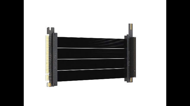 Image of LINKUP PCIE 5.0 Riser Cable | for Vertical GPU Mount | Right Angle | Graphics Card GPU Ready | Usable with PCIe 4.0 & RX 9070 / RTX5090 | 70cm (Total Length: 74cm)