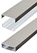 Produktbild Flacher Design Kabelkanal Edelstahl gebürstet aus Aluminium selbstklebend 50 mm x 15 mm Alunovo Kabelschacht Leitungskanal (Länge: 100cm)