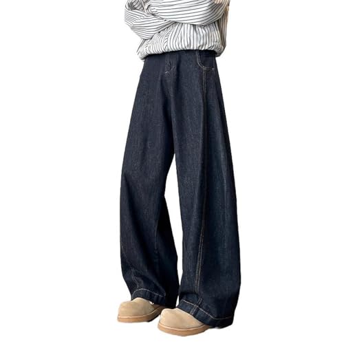 Men's American Vintage Black Jeans Loose Straight Wide-Leg Pants