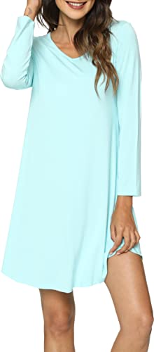 Image of GYS Womens Bamboo Viscose Nightgown Super Soft Lightweight Night Shirts for Sleeping