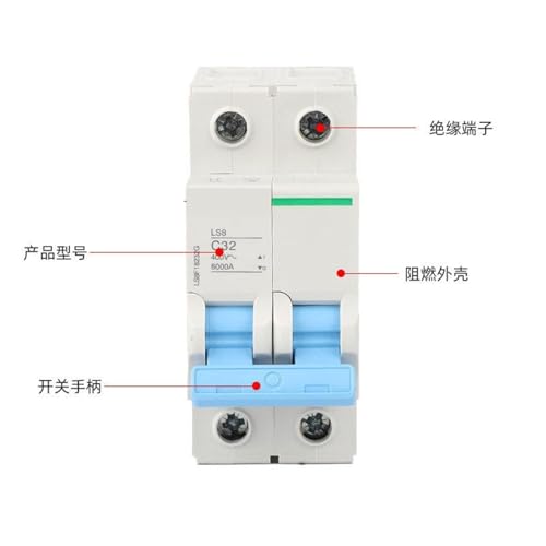 Disyuntor magnetotérmico LS8 2A 1P tipo C de interruptor automático de aire 2