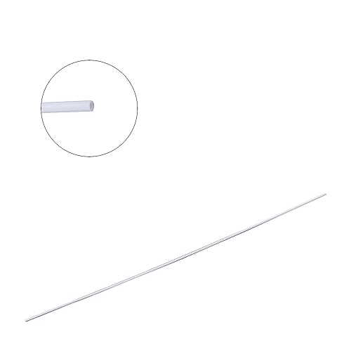 Image of Bettomshin 5Pcs ABS Rigid Plastic Hard Tube Round Tubing 0.12 inchOD x 19.69 inch Length for Garden Aquarium Agricultural White