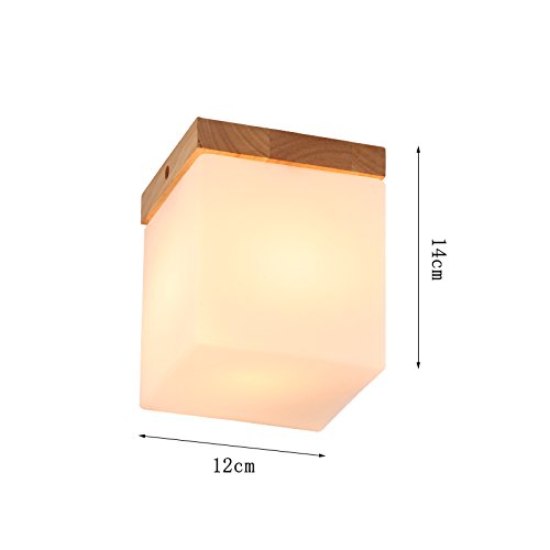 Lámpara de techo de madera para iluminar pasillos oscuros con estilo 7