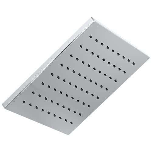 Delta Chrome Square Rain Shower Head, 12 Inch Metal Large Shower Head Rainfall, Overhead Rain Showerhead, 1.75 GPM Flow Rate, Lumicoat Chrome 52159-PR