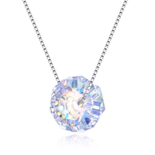 Collier argent 925 avec pendentif de perles ovales cadeau idéal filles