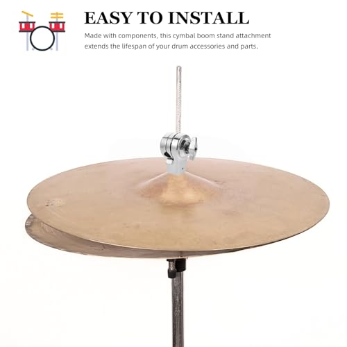 Abrazadera universal para soporte de platillos BESTonZON, accesorio para batería y percusión, color plateado, para estudio y actuaciones en vivo miniatura 3
