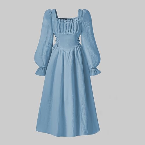 Vestido de noche para niña elegante con mangas abullonadas y talle marcado formal 3