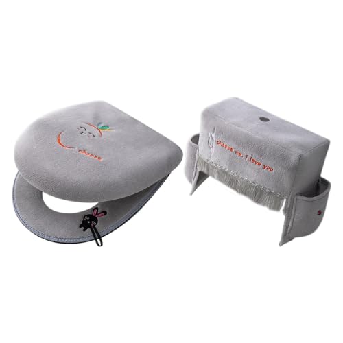 Tapa de inodoro de 3 piezas universal cómodo antideslizante para casa 2