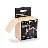 PINOTAPE Sport Kinesiologie Tape Light Beige – 5 m x 5 cm Profi-Tape aus Rayon – Extra starke Klebekraft & hautfreundlich – Für Sport, Therapie & Alltag – neues Design (3)