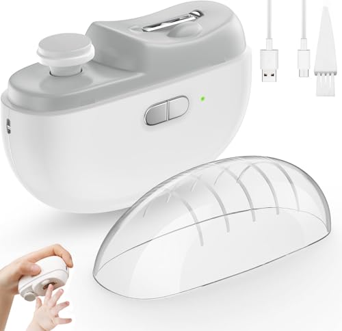 【2024新デザイン※安全※安心】電動爪切り Pehael 両用電動爪切り Type-C充電式/照明LED/2段階スピード 爪切り 電動つめ削り 低騒音 爪磨き 電動爪けずり 電動ネイルケア 角質ケア 爪やすり 低騒音設計 簡単 安全 高齢者に超適 子供/大人/高齢者に向け (ホワイト)