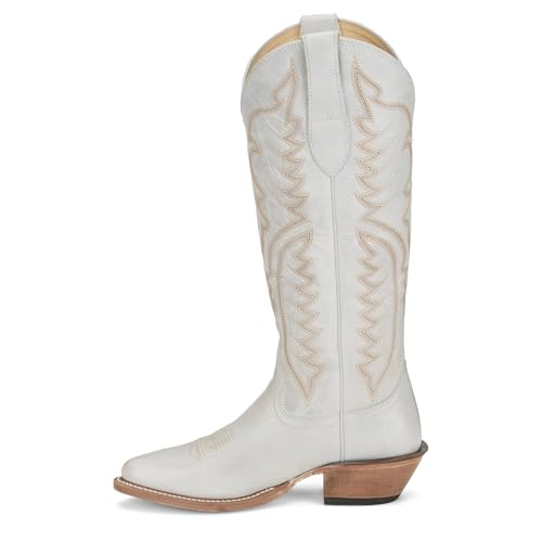 Justin Boot Company Women`s Evelyn Vintage Ivory 15In Top Cowgirl Boot2